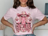 Faux Patchwork Cowgirl For A Cure Tee thumbnail 8
