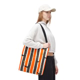 Spooky Bat & Star Grunge Stripe Phone Case, Halloween Aesthetic Tote Bag, Orange and Black Witchy Phone Cover thumbnail 8