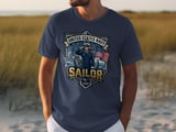 Proud US Navy Sailor T-Shirt for Military Veterans & Family | Patriotic American Flag & Ship Design Tee | Navy Appreciation Gift thumbnail 4