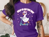 School Nurse T-Shirt: Goose Scooter Design, Stethoscope Stars, Help is on the Way thumbnail 9
