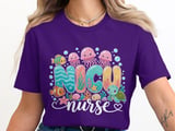 NICU Nurse Ocean Sea T-Shirt: Cute Neonatal Intensive Care Unit Design thumbnail 2