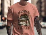 Teaching Is Hard Teacher T-Shirt, Dark Academia Educator Gift, Vintage Book Lover Shirt, Professor Called to Teach Literary Tee thumbnail 13