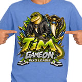 Tim Crocodile Youth Gaming T-Shirt, Kids Gamer Graphic Tee, Green Alligator Streetwear Shirt, Pixo League thumbnail 8