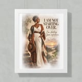 Black Woman Empowerment Wall Art Poster, Framed Poster with Inspirational Quote Starting from Experience Print, Healing Aesthetic Decor thumbnail 13