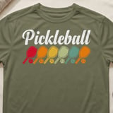 Pickleball Sport-Tek Performance Tee, Pickleball, Court Apparel Retro Paddle Graphic Athletic Shirt thumbnail 4