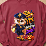 Officer Hoot the Owl Working Tonight Sweatshirt thumbnail 5