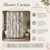 Cottage Bloom Floral Stripe Shower Curtain thumbnail 4