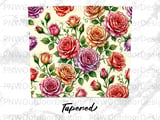 Vintage Rose Tumbler Wrap PNG | Floral Sublimation Design for 20oz Skinny Tumbler | Seamless Digital Download with Free Car Coaster PNGs thumbnail 14