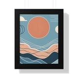 Minimalist Landscape Posters, Abstract Mountain Art, Geometric Sun Print, Mid Century Modern Wall Decor, Nature Inspired Posters thumbnail 4
