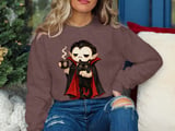 Vampire and Black Cat Coffee Tee or Sweatshirt thumbnail 18