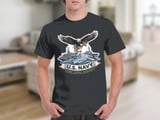 US Navy Eagle Anchor T-Shirt, Patriotic Military Veteran Gift, Naval Ships Honor Courage Commitment Apparel Tee thumbnail 6