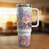 40oz Tumbler Sublimation PNG, Distressed Butterfly Dragonfly Floral Honeycomb Seamless Tapered Wrap, Digital Download, Car Coasters thumbnail 4