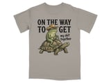 On The Way Frog & Tortoise Humor T-Shirt thumbnail 7