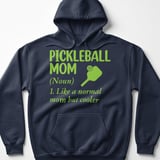 Pickleball Gildan Fleece Hoodie, Pickleball Mom (Noun) 1. Like a Normal Mom but Cooler, Court Pullover thumbnail 6