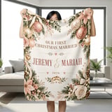 Our First Christmas Married Blanket thumbnail 2