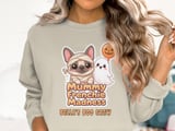 Cute Mummy Frenchie Madness Halloween Dog Lover Sweatshirt, adult and kid size t-shirts thumbnail 3