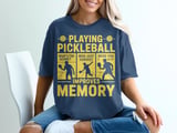 Pickleball Comfort Colors Shirt, Playing Pickleball Improves Memory, Funny Vintage Graphic Tee Shirt thumbnail 4