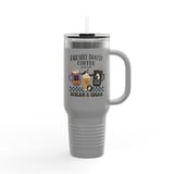 Freshly Boo'd Coffee Tumbler, Halloween Tumbler, Spooky Season, Coffee Lover Gift, Ghost Bat Pumpkin, Scream and Sugar Tumbler thumbnail 8