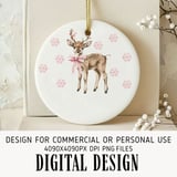 Baby Deer Christmas Ornament Digital thumbnail 1