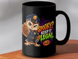 Spooky Keep It Legal Police Owl Mug thumbnail 14