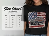 Grand Wagoneer T Shirt, American Flag Tee, Patriotic Car Shirt, 4th of July Gift, Jeep Lover Tee, Vintage Car Tee, SUV Car Tee thumbnail 3