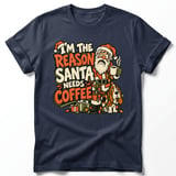 Reason Santa Needs Coffee Tee thumbnail 3