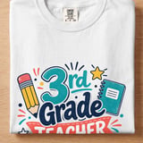 3rd Grade Teacher Shirt, Third Grade Team Crewneck Sweatshirt, Back To School Gift For Elementary Educator, Teacher Appreciation Tee thumbnail 11