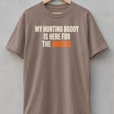 Hunting Buddy Here For Snacks Tee thumbnail 3
