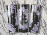 Witchy Tumbler Wrap Digital Download - Seamless 20oz Skinny Tumbler Design, Watercolor Witch & Potion, Faux Gold Glitter Stars PNG thumbnail 2