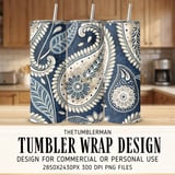 Elegant Indigo Paisley Digital Design Size Bundle Png thumbnail 1