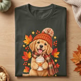 Pumpkin Spice Golden Retriever Tee thumbnail 4