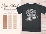 Clarinet Player's Motto: Vibrato Harder Graphic Tee thumbnail 7