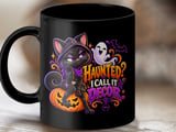 Haunted I Call It Decor Cat Mug thumbnail 9