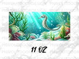 Seahorse Ocean Scene Sublimation Wrap Digital Design for 11oz and 15oz Mugs | Whimsical Marine Life Underwater Art Coastal Mug Design Gift thumbnail 13