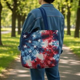 Tie Dye Tote Bag, Phone Case: Patriotic Stars, Red White Blue thumbnail 15