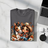Horse Lover T Shirt, Just A Girl Who Loves Horses Tee, Cute Cowgirl Shirt, Horseback Riding TShirt, Equestrian T Shirt, Country Girl Tee thumbnail 2