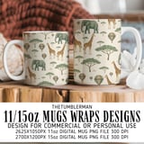 Elephant Giraffe Digital Pattern, Safari Animal Hot Air Balloon, Digital Bundle Pattern, Commercial Use, Nursery Decor, Fabric Design thumbnail 4
