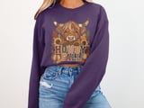 Howdy Fall Highland Cow Tee or Sweatshirt, Faux Patchwork Design thumbnail 17