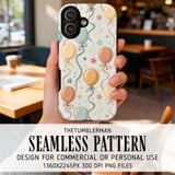 Digital Balloons Pattern, Party Balloons, Starry Sky, Digital Bundle, Seamless Pattern, Fabric Design, Paper Crafts, Instant Download thumbnail 6
