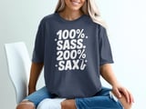 100 Percent SASS 200 Percent SAX Graphic Tee thumbnail 4