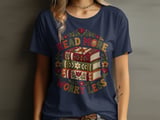 Read More Worry Less Tee or Sweatshirt, Faux Patchwork Design thumbnail 16