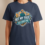 'Not My Fault They Hired Me' Funny Mechanic T-Shirt, Sarcastic Tradesman Gift, Handyman Gag Tee, Engineer Work Humor Shirt thumbnail 5
