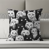 Black and White Cats Blanket,  Cat Lover Gift, Cozy Woven  Blanket, Cat Decor Tapestry Blanket thumbnail 8
