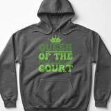 Pickleball Gildan Fleece Hoodie, Queen of the Pickleball Court, Retro Athletic Winter Court Pullover thumbnail 4