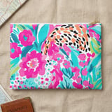 Vibrant Floral Laptop Sleeve, Pink Teal Botanical Accessory Pouch, Abstract Pattern Tech Case, Summer Gifts for Her thumbnail 14