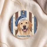 Golden Retriever Christmas Ornament 2026, Yellow Lab Dog Tree Keepsake, Holiday Puppy Santa Hat Decor, Pet Lover Keepsake Gift thumbnail 5
