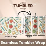 Whimsical Academia Digital Seamless Pattern Size Bundle Png thumbnail 7