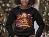 Happy Hallothanksmas Poodle Print thumbnail 1