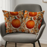Autumn Pumpkin Blanket and Pillow, Fall Leaves Decor, Thanksgiving Throw Blanket, Seasonal Home Decor, Farmhouse Autumn Theme thumbnail 9