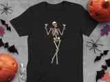 Dancing Martini Skeleton Print thumbnail 1